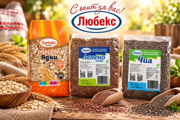 Чия, ленено семе и овесени ядки „Любекс“ – малките семена на големия добър избор! 