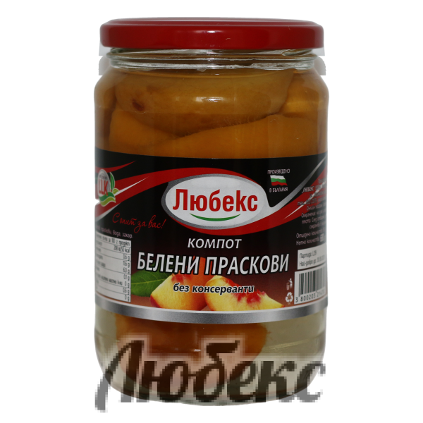 КОМПОТ БЕЛЕНИ ПРАСКОВИ 0.680 КГ ЛЮБЕКС