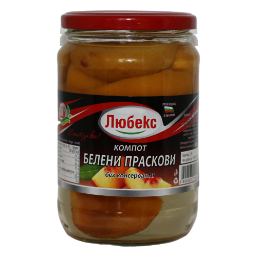 КОМПОТ БЕЛЕНИ ПРАСКОВИ 0.680 КГ ЛЮБЕКС
